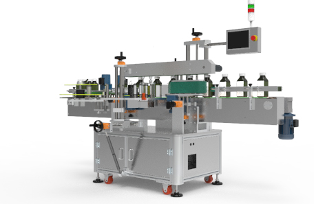 雙面不干膠貼標(biāo)機(jī)+卷標(biāo)機(jī)構(gòu)
